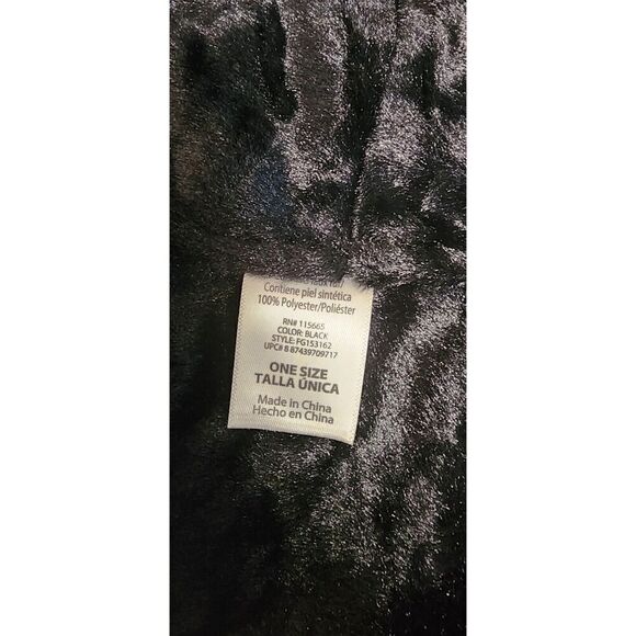 Faux Fur Infinity Tube Neck Warmer Winter Scarf Color Black - Picture 4 of 5